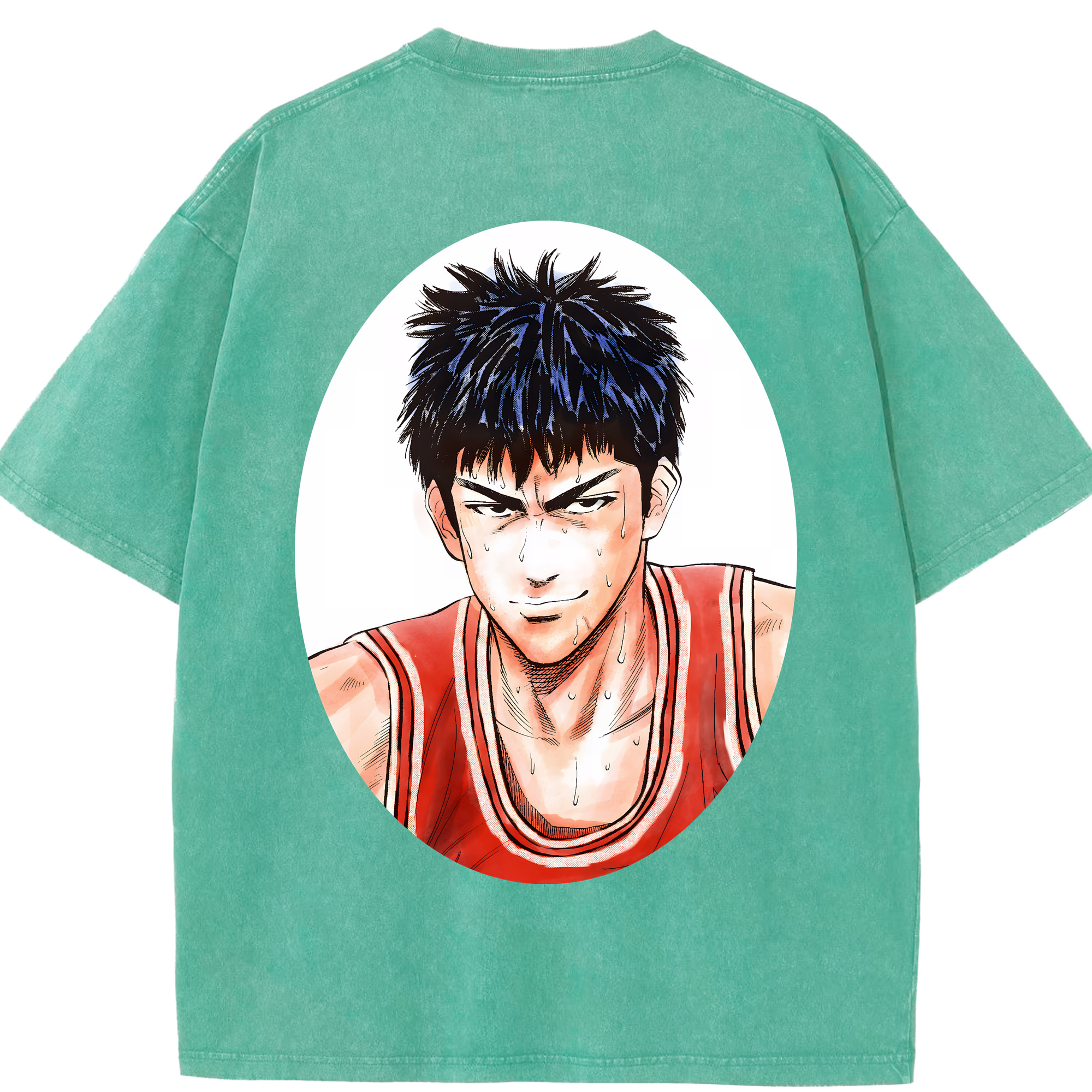 （画像用） SLAM DUNK／スラムダンク 綿100% ヴィンテージ風 半袖Tシャツ（背面プリント）
